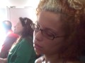 Blanca knocked out on the plane