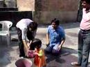 Khushi playing holi