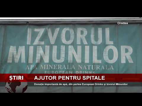 Donaţie importantă de apă, din partea European Drinks și Izvorul Minunilor