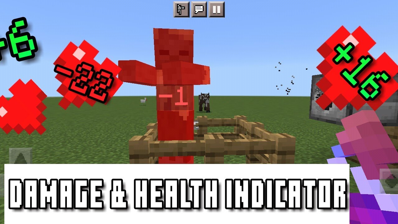 Bedrock Damage and Health Indicator (Custom Entities Allowed)