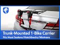 video thumbnail: Trunk Mounted Bike Carrier Rack Fit Most Sedans, Hatchbacks, Minivans and SUVs | 1-Bike TG-RK1B204B-CPP6ykT81_k