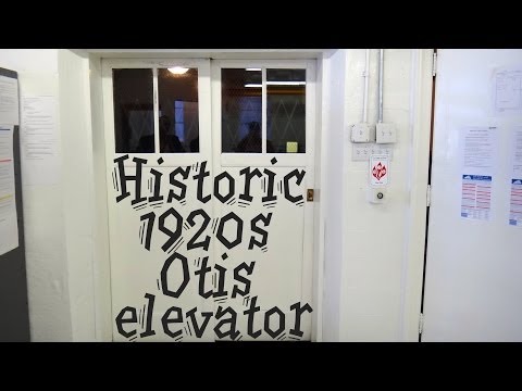 Historic 1920s Otis elevator @ Syncom Electronics Roanoke VA Manually Controlled