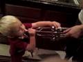 2 yr old child protegy plays trumpet