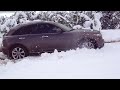 FX 35 stuck in the snow. 2
