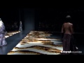 british supermodel naomi campbell closes designer roberto cavalli's autumn/winter 2012 show, the last of this season's milan fashion week.