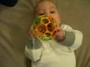 Gabe plays with his new ball! Gabe plays with his new ball!
