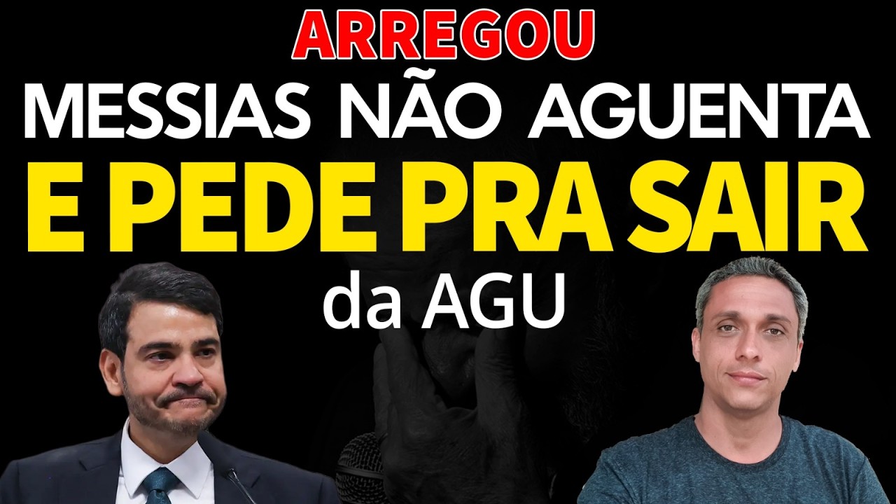 ARREGOU! Messias pede pra sair da AGU. A lapada foi forte demais