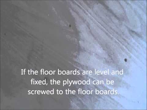 how to fasten plywood flooring