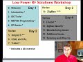 Low Power RF Solutions Workshop Agenda Low Power RF Solutions Workshop Agenda