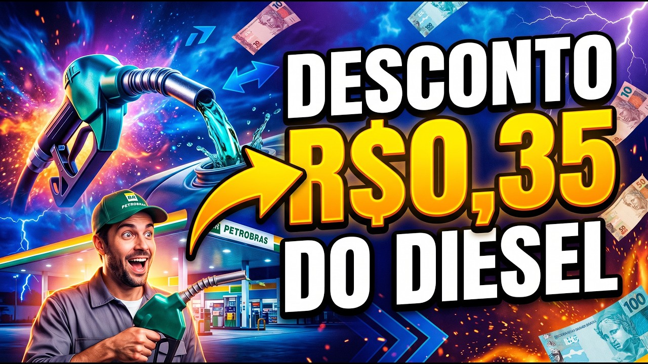 Petrobras aplica desconto de R$0,35 na venda do diesel.