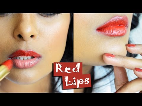 how to apply red lipstick