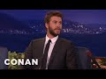 Liam Hemsworth Took A Ride On Woody Harrelson's Weedmobile - CONAN on TBS