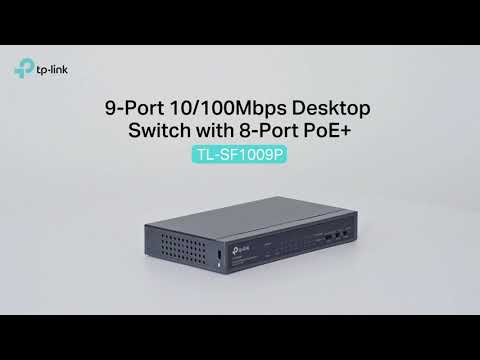 Коммутаторы POE 9 Port 10 100Mbps Desktop Switch with 8 Port PoE+ TP Link TL SF1009P