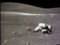 Apollo Luna astronaut falls flat on his face!