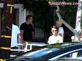 lindsay lohan's close friend samantha ronson and balthazar getty sstand outside fred segal and enjoy a 'red bull'. samantha ronson showed balthazar how to use his phone, as she owns the same model. they are seen laughing and talking before saying goodbye.
