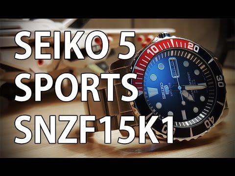 Seiko 5 Sports SNZF15K1 - Review, Measurements, Lume - A Great Little Brother to the SKX009
