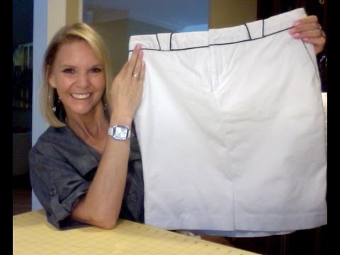 how to turn shorts into a skirt
