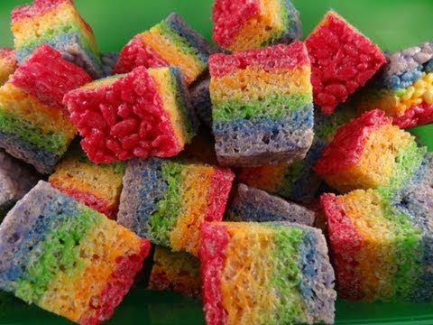 how to dye rice krispies with food coloring