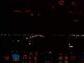 Gulfstream II night landing view from cockpit jumpseat