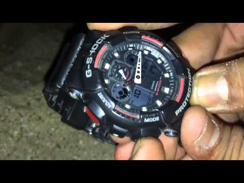 how to adjust time on g shock ga 100