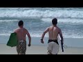 Andrew and Logan at Puheke Beach