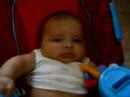 loves his fisher price chair