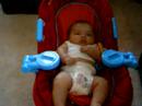 loves his fisher price chair