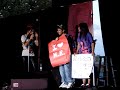 Thorsten and Lory on stage with Melissa Reyes-Making Waves