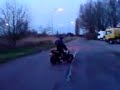 yamaha slider met dikke rook wolk !!!