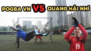 Thử thách bóng đá sút Vô Lê như Ronaldo - Quang Hải nhí VS Pogba phiên bản U23 Việt Nam