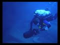 shuky is diving with his underwater scooter in haifa israel