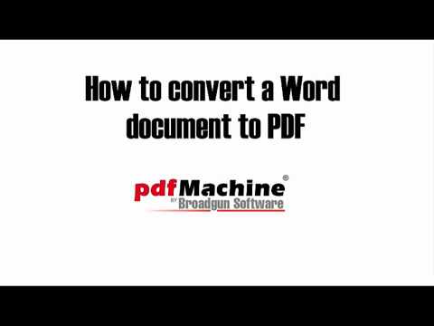 Use pdfMachine to convert a Word document to PDF