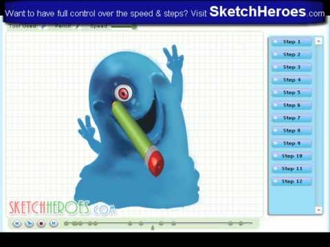 how to draw b o b