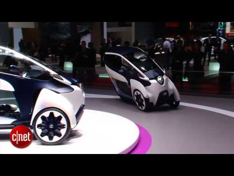 TOYOTA CONCEPT CAR - http://cnet.co/13Fa455 CNET's Antuan Goodwin previews the Toyota i-Road concept, a tandem two-seater that runs on electric power and uniquely maneuvers using...