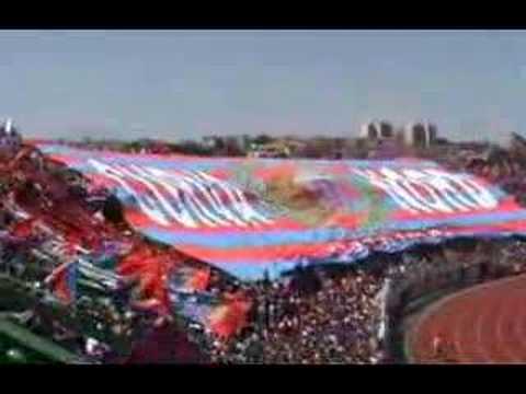 Hinchada del Catania euf&oacute;rica en el recinto local