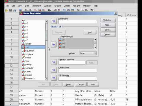 how to control for a variable in spss