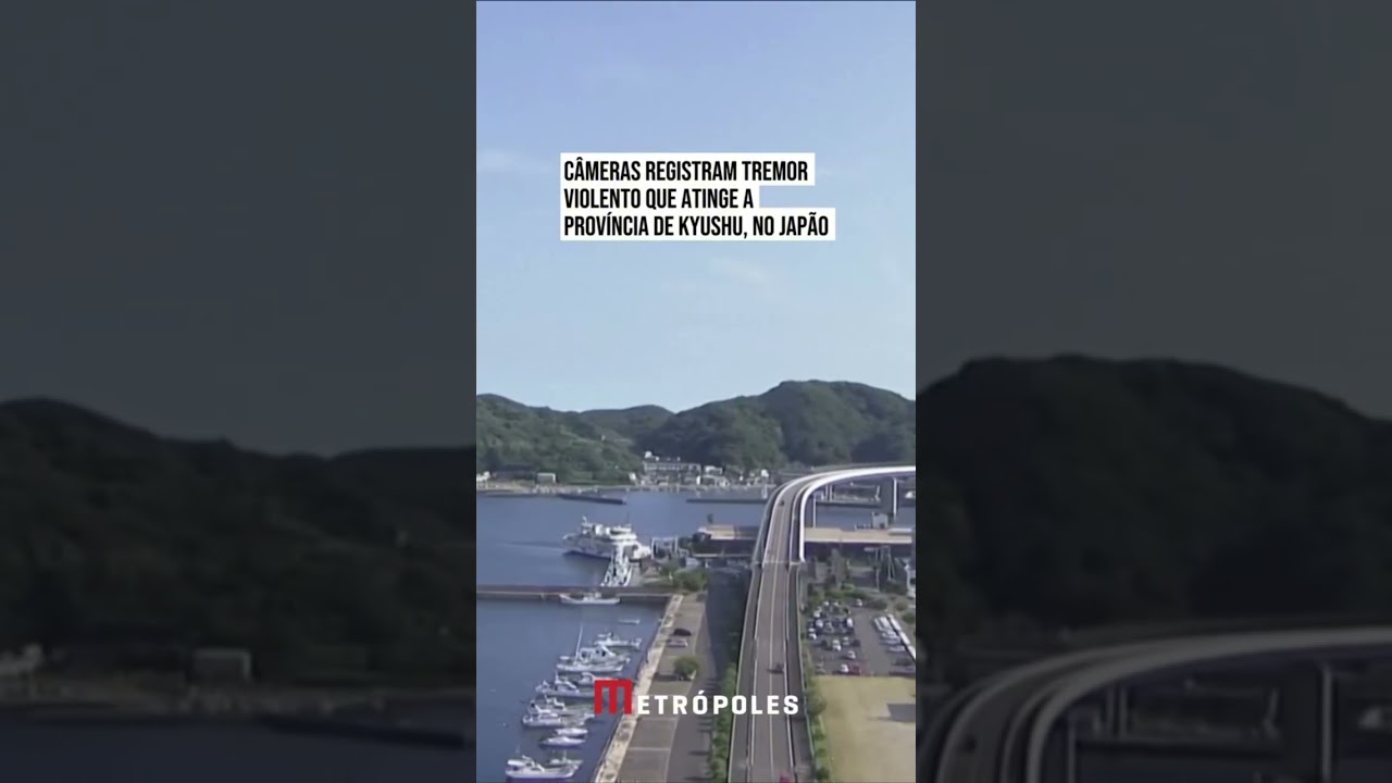 Câmeras registram tremor violento que atinge a província de Kyushu, no Japão