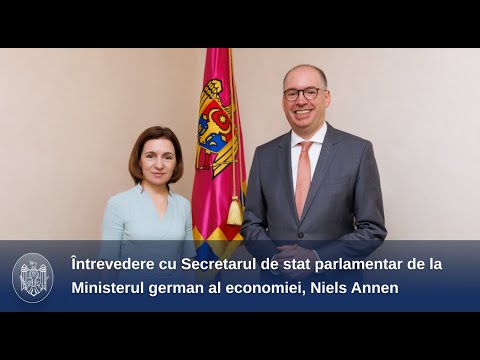 Moldovan-German cooperation discussed by President Maia Sandu and Parliamentary State Secretary of the German Ministry of Economy Niels Annen
