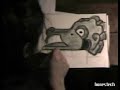 Aztec Vulture Glyph on pastel