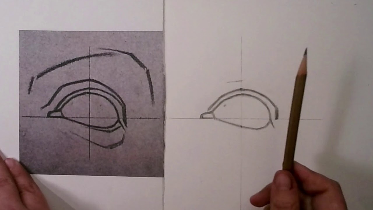 BARGUE EYE Drawing Demonstration from Beginning to End (College Course Assignment)