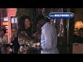 Djimon Hounsou and Girlfriend leave Il Sole. Djimon Hounsou and Girlfriend leave Il Sole.