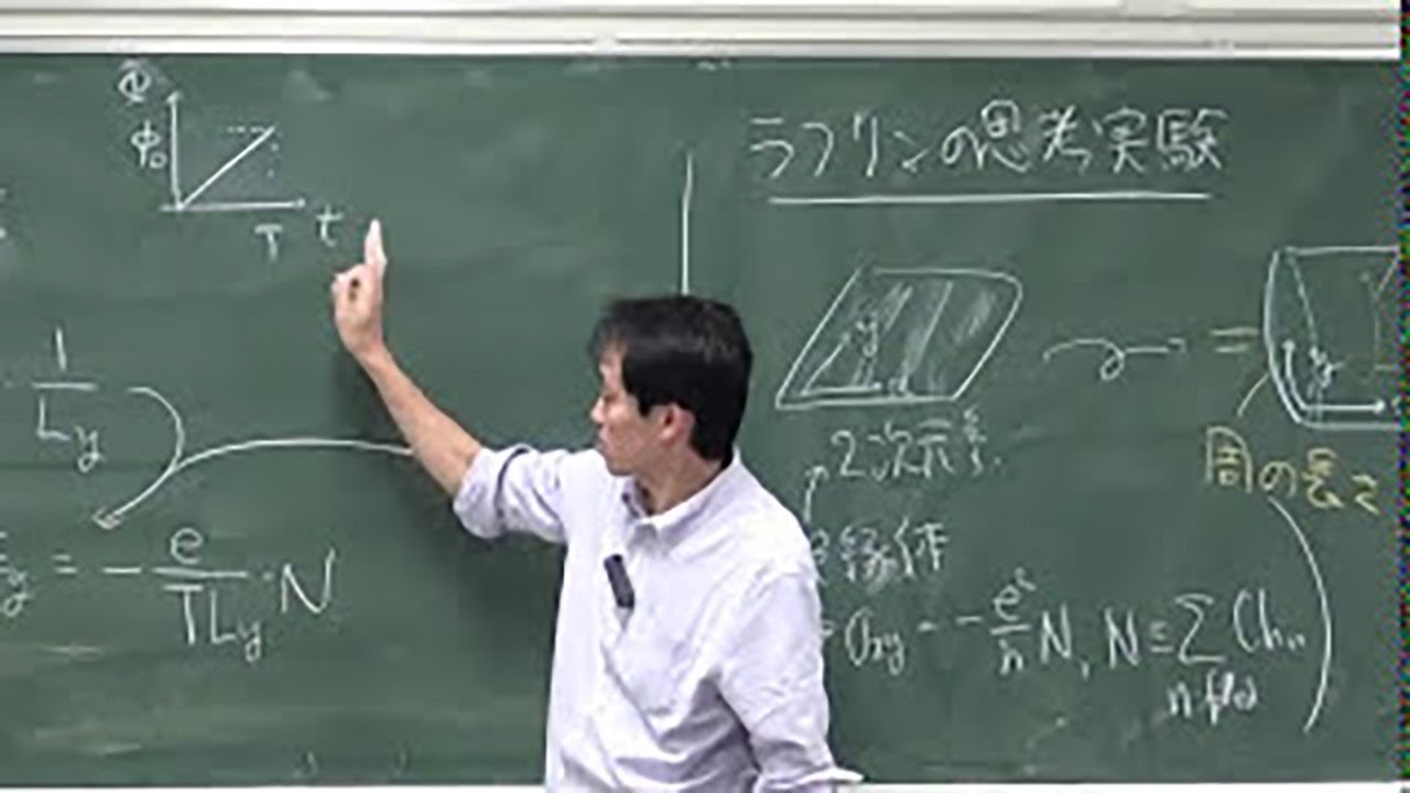 慶應義塾 大学院講義 物性物理学特論Ａ 第五回 内因性ホール効果３,ラフリンの思考実験