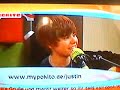 Justin Bieber performing one less lonely girl on MY POKITO