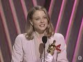 Michael Douglas presenting Jodie Foster the Oscar® for Best Actress for her performance in 