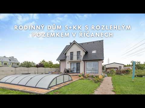 Video Rodinný dům 5+kk s bazénem, garáží a rozlehlou zahradou, Říčany