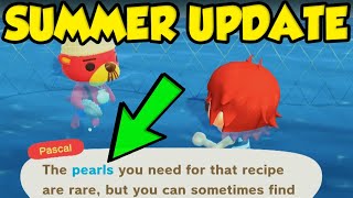 Animal Crossing New Horizons SUMMER UPDATE GAMEPLAY! Swimming, Sea Creatures, and PEARLS? by Verlisify