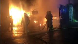 Scrap yard fire Greenhills Road