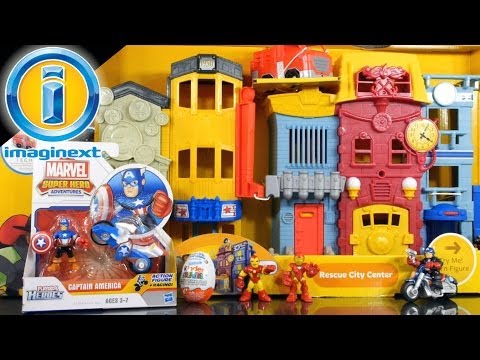Imaginext Rescue City Center Playset + Kinder Suprise + Captain America Toys - Disney Cars Toy Club