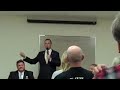 C. Steven Tucker speaks at Rep Joe Walsh's town hall.