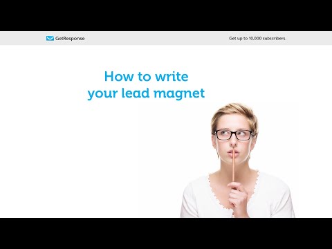 GetResponse List Building Program: How to write your lead magnet [Lesson 3]